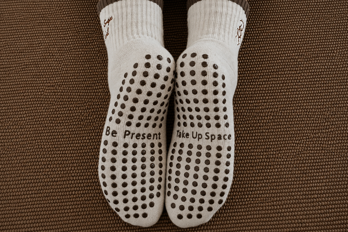 Be Present, Take Up Space Grip Socks